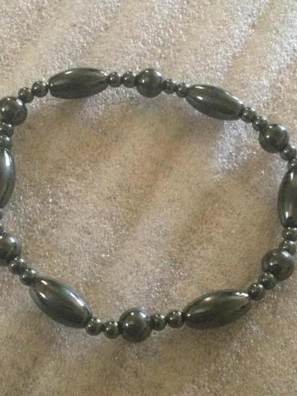 Hematite Beaded Stretch Bracelet